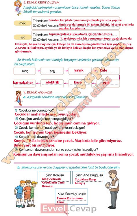 türkçe 3 sınıf sayfa 183